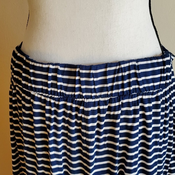 Navy Striped Maternity Skirt - Picture 3 of 5